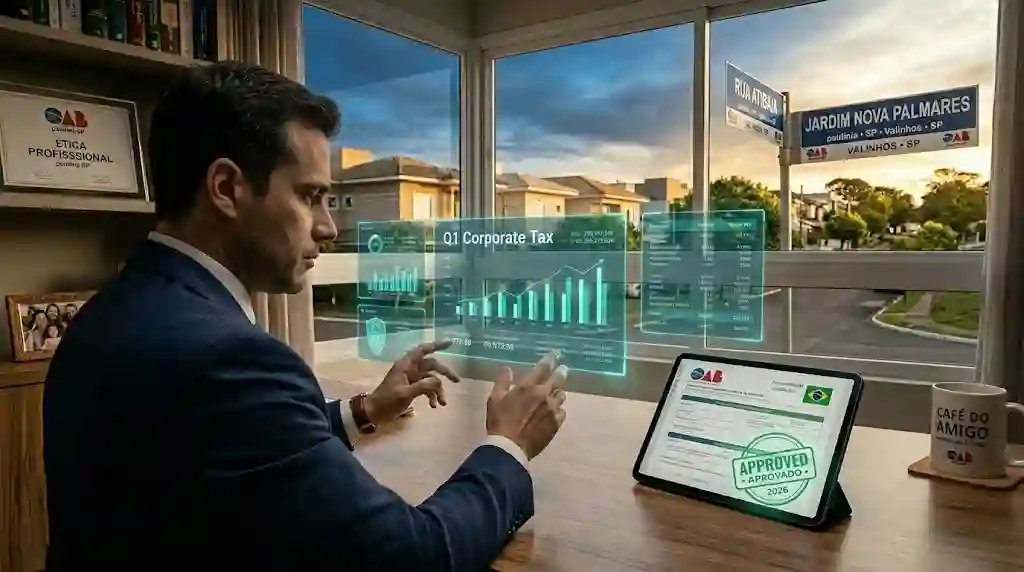 cálculo IRPJ e CSLL Lucro Real primeiro trimestre 2026