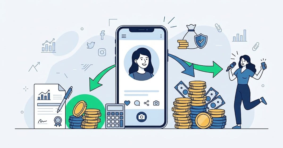Tributação de agência de influenciadores no Simples: divisão do valor da campanha entre influenciador e agência