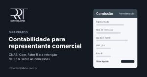 Contabilidade para representante comercial: CNAE, regime e impostos